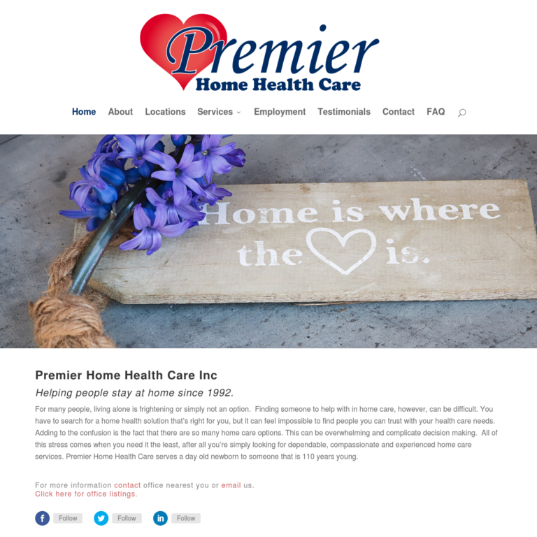 Premier Home Health Care Site Image